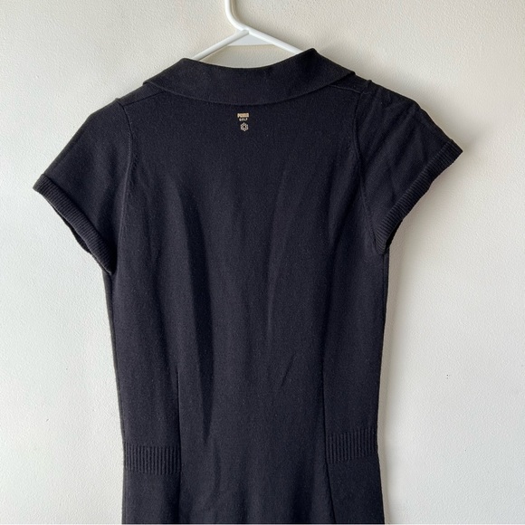 Puma Golf Modest Midi Knee Length Ribbed Knit Black Short Sleeve Dress M - Picture 8 of 13